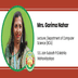 S.S. Jain Subodh P.G.Mahila Mahavidyalaya, Lecturer, Department of  Computer Science (BCA): Mrs. Garima Nahar Interview